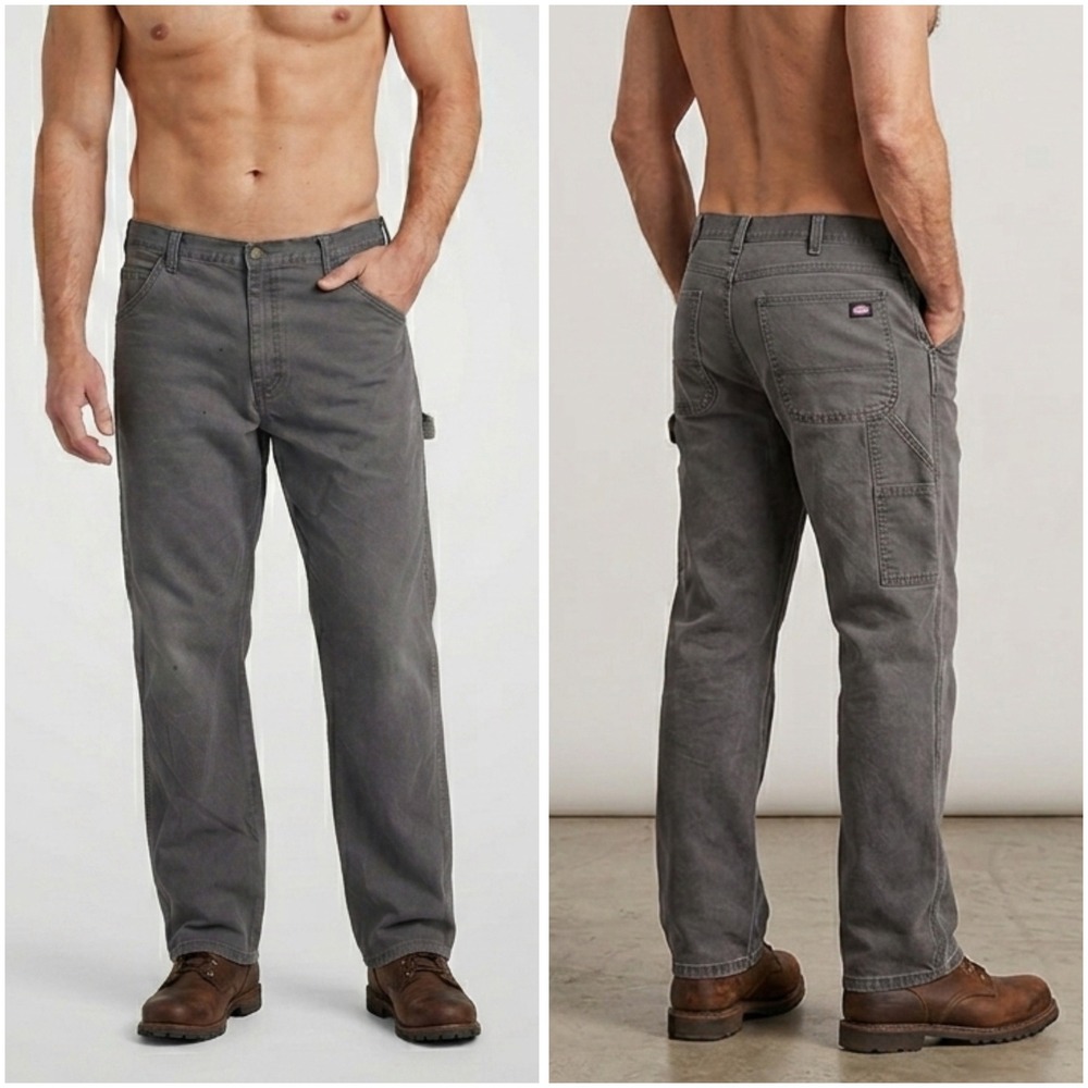 Dickies Genuine Mens Gray‎ Utility Carpenter Pants Workwear 38x30 P402358